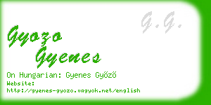 gyozo gyenes business card