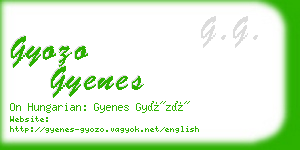 gyozo gyenes business card